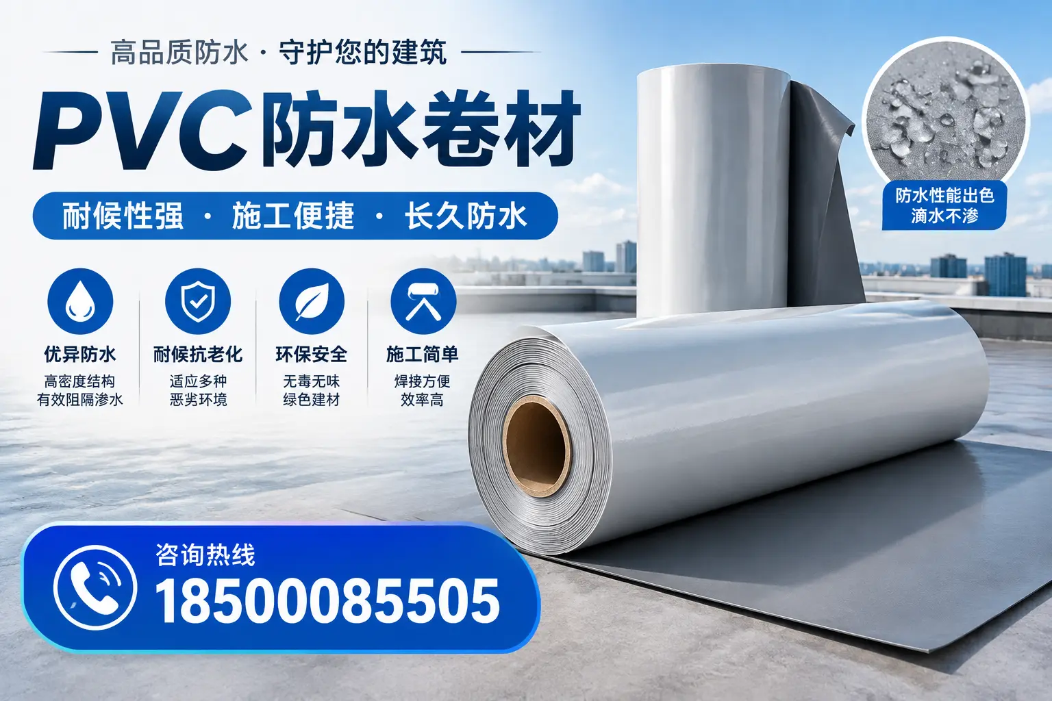 pvc防水卷材在西宁的行业应用前景分析